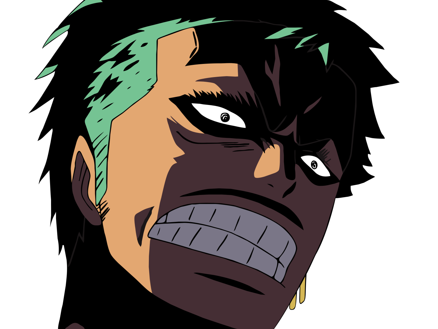 Зубы персонажа аниме Большой куш