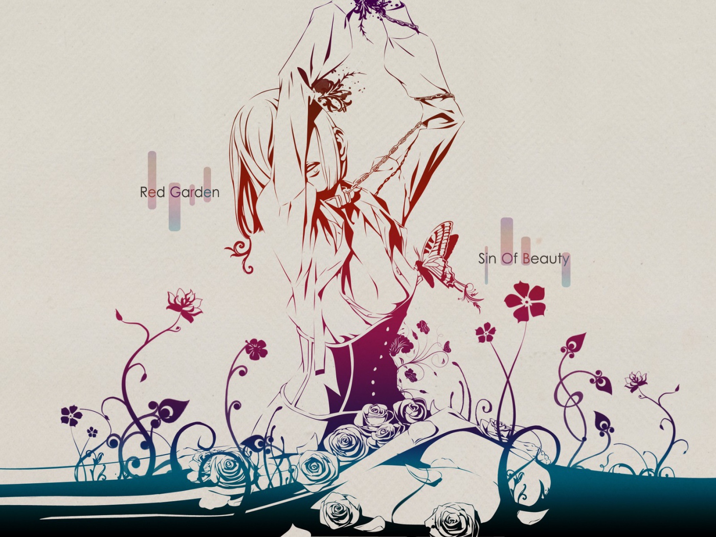 Девушка из аниме Красный сад