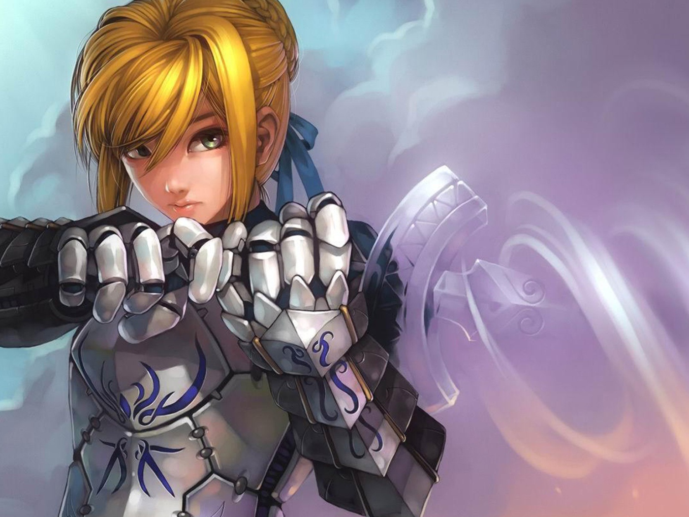 Девушка в доспехах, аниме Ночь прибытия