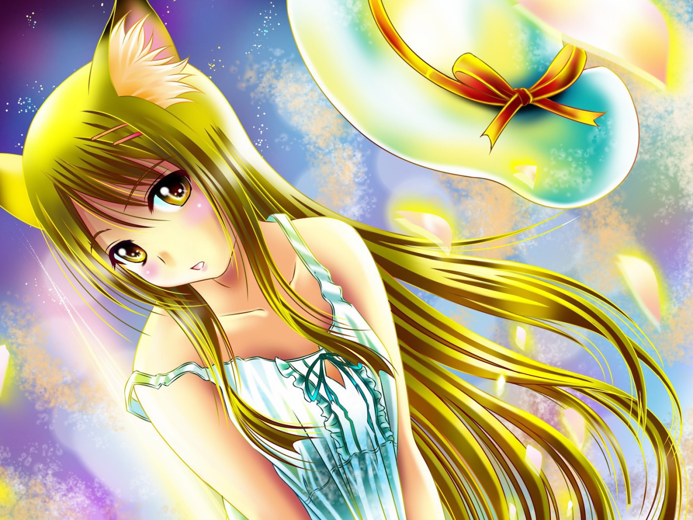 Девушка с желтыми волосами, аниме Кэмономими
