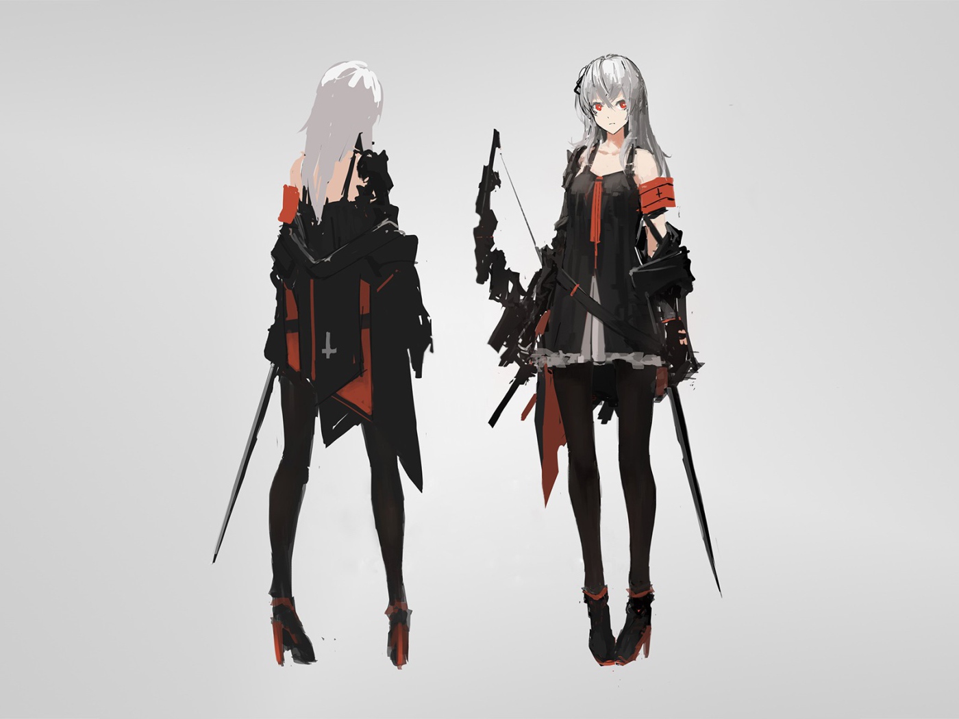 Две девушки аниме Pixiv Fantasia T