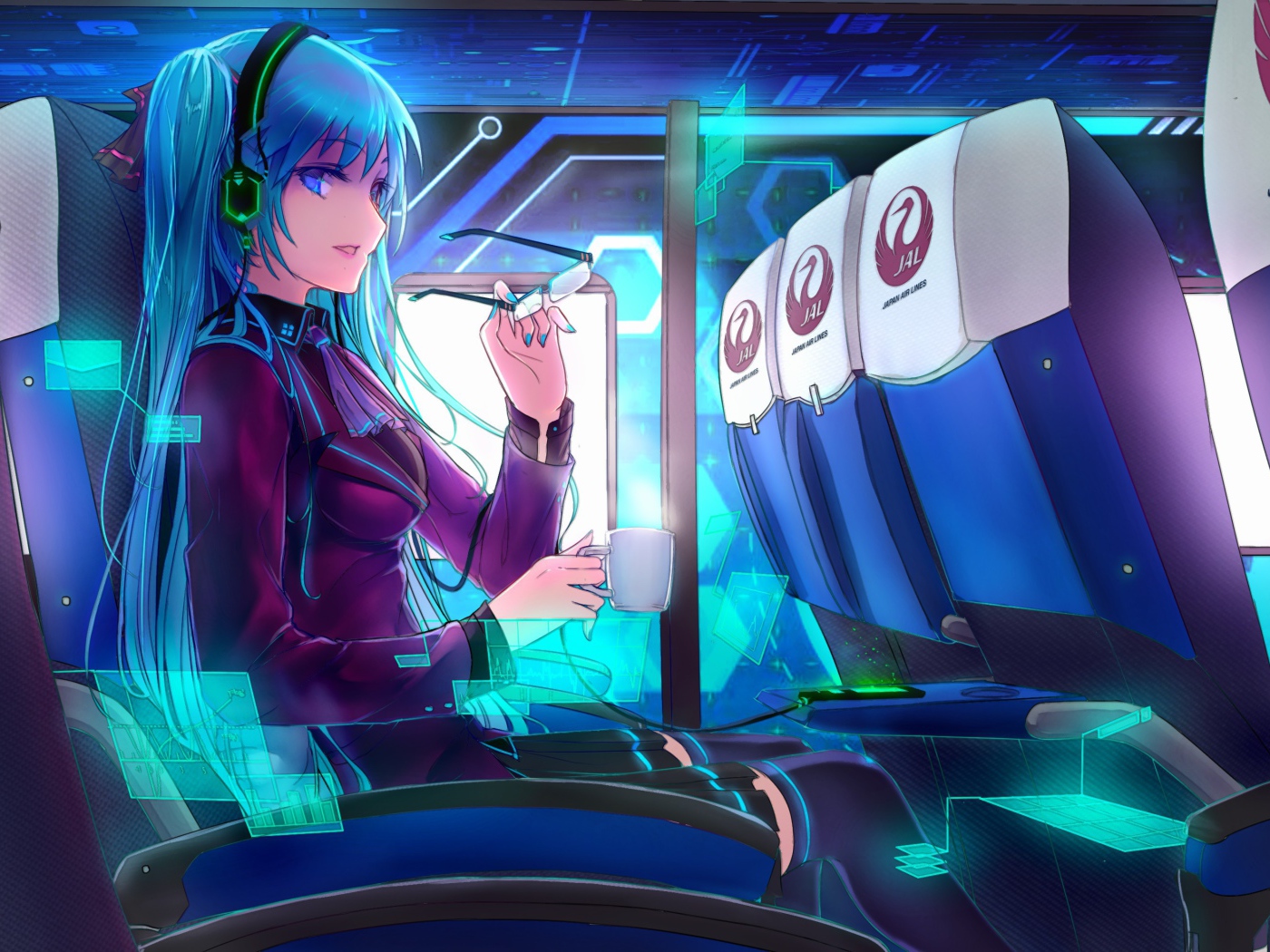Вокалоид в салоне самолета, аниме Hatsune Miku