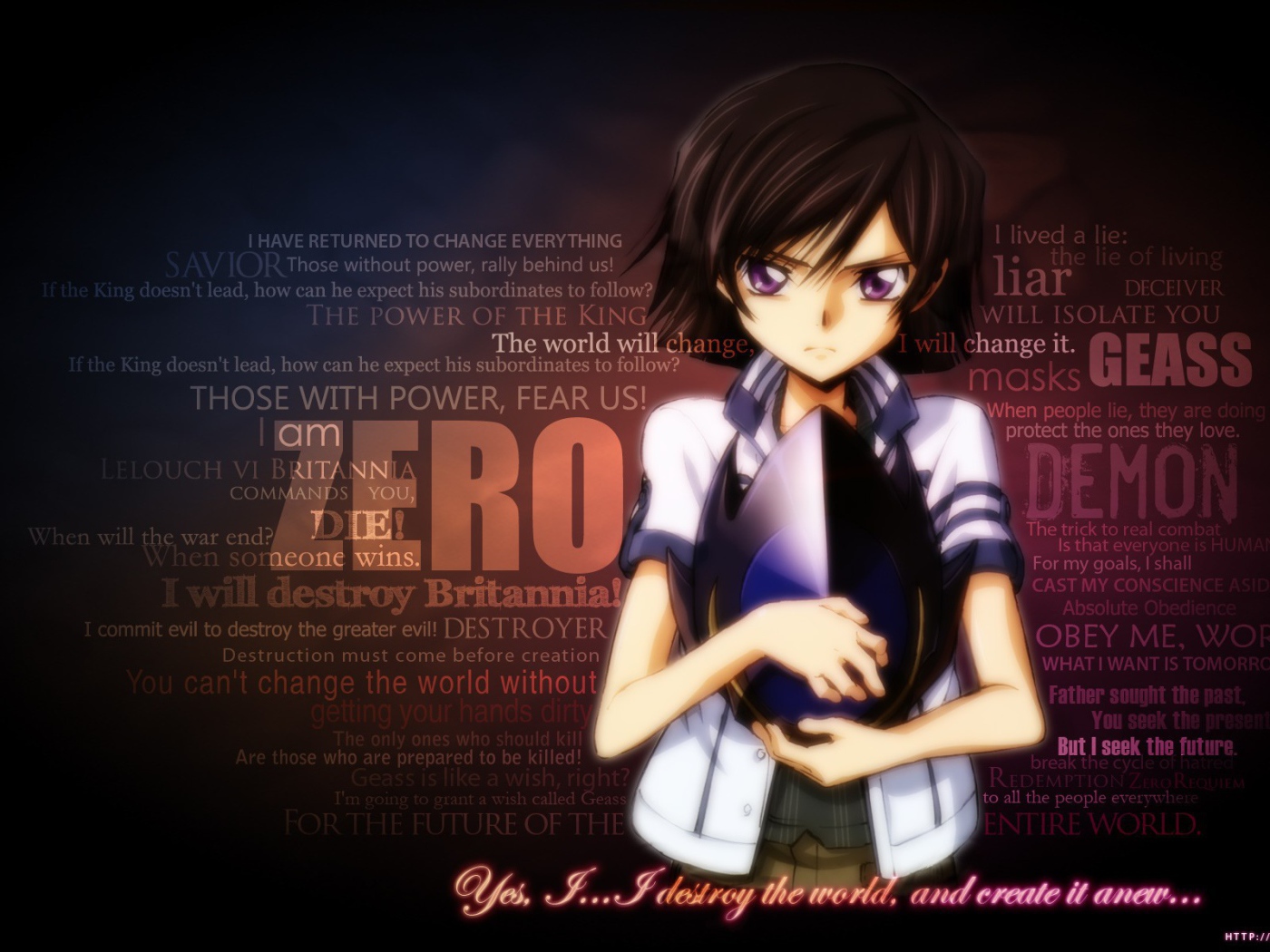 Зеро из аниме Code Geass