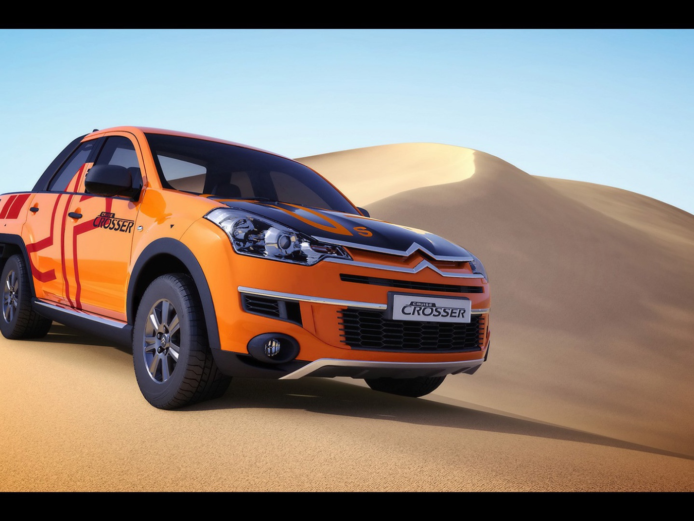 Трехосный пикап Ситроен в пустыне