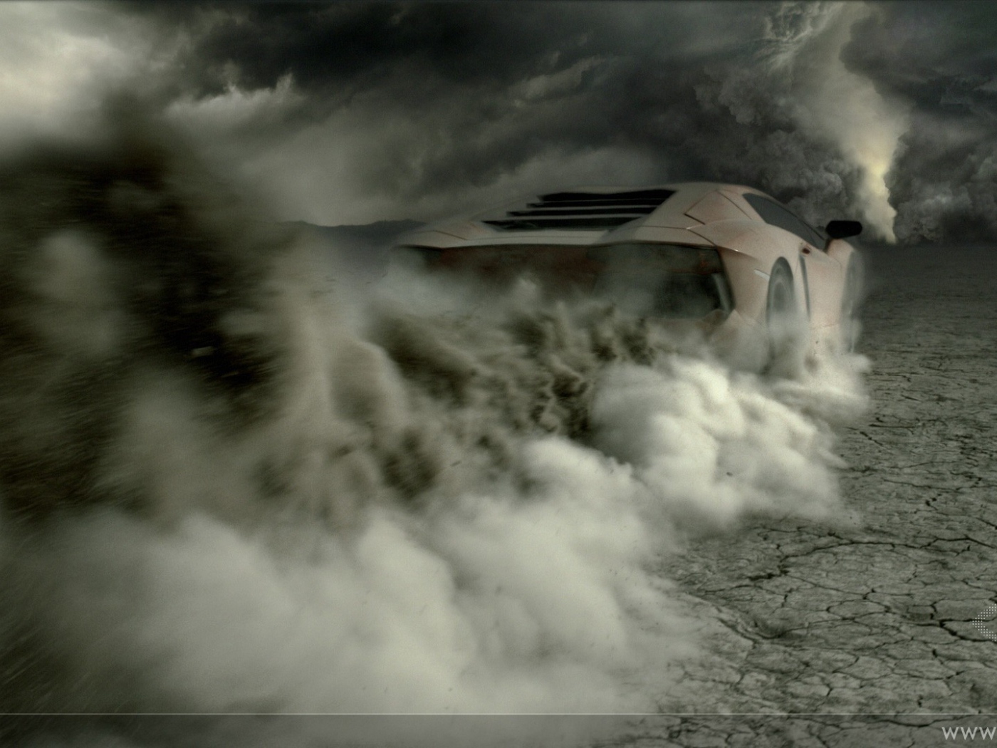 Ламборгини поднял за собой пыль