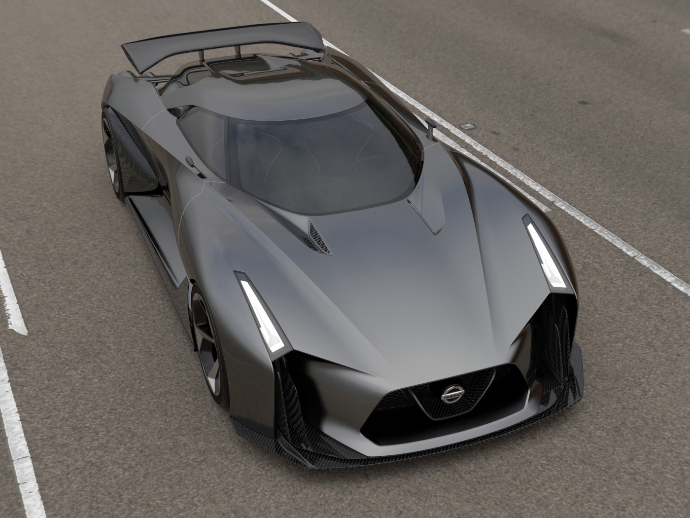 Черный суперкар Nissan Concept 2020