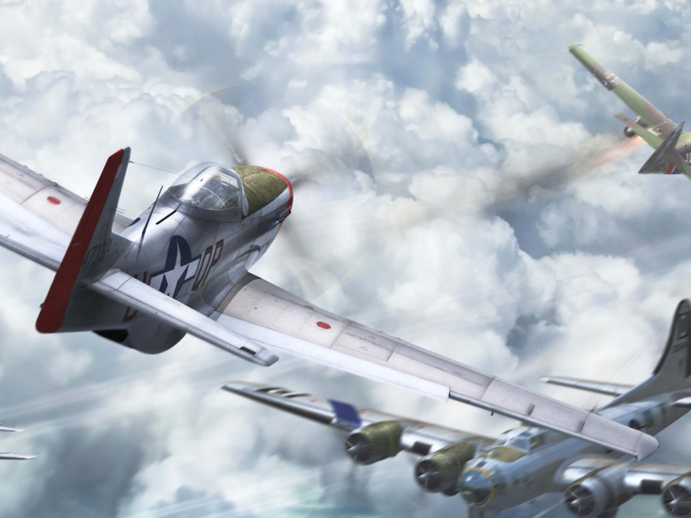 Самолет Джет Хунтер в бою