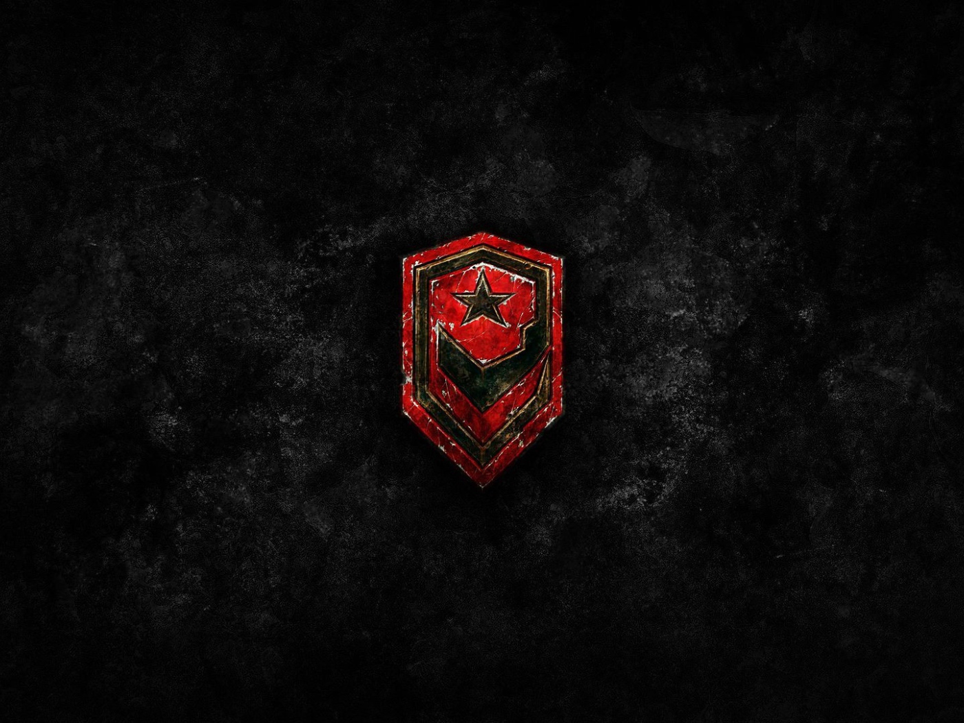 Красный значок из Starcraft II, черный фон