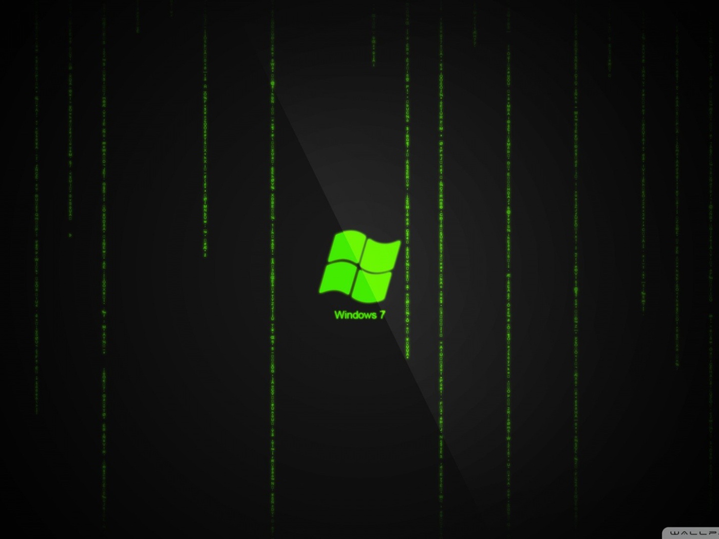 Кислотный логотип Windows, черный фон