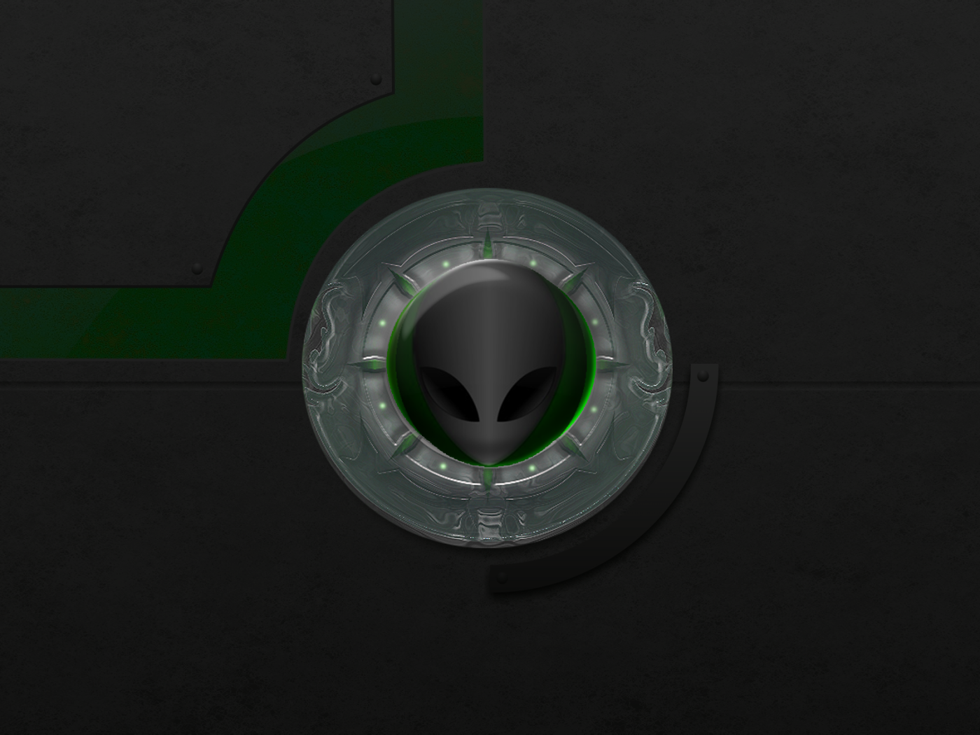 Лицо инопланетянина, серый фон