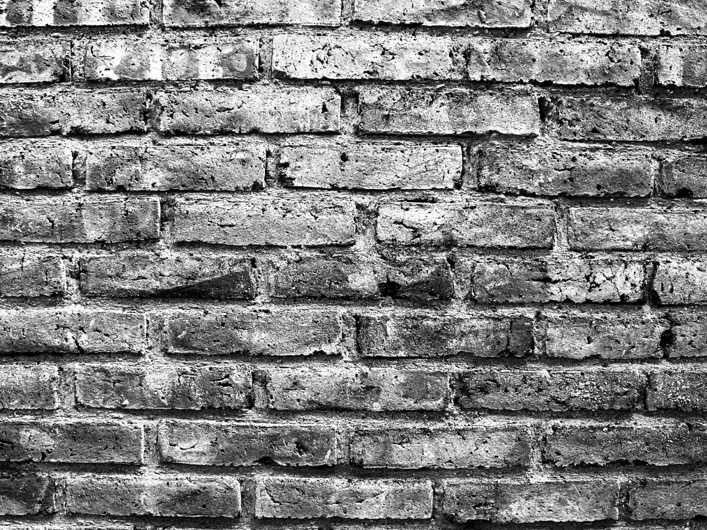 Черно белое фото кирпичной кладки