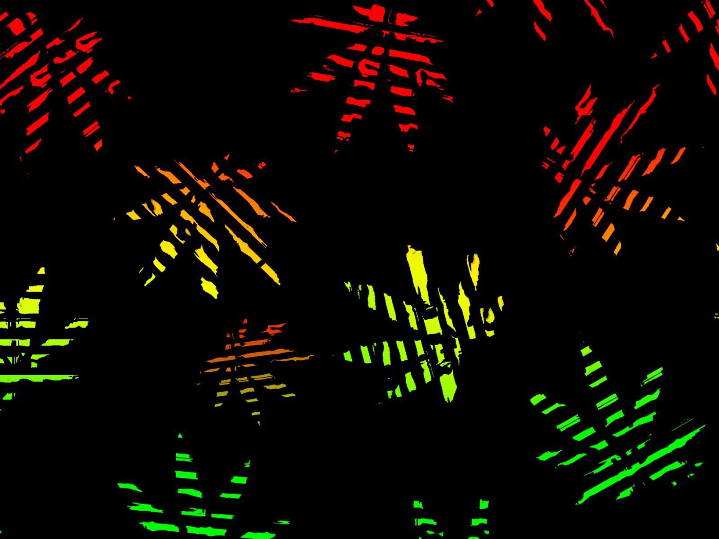 Яркие листья, черный фон