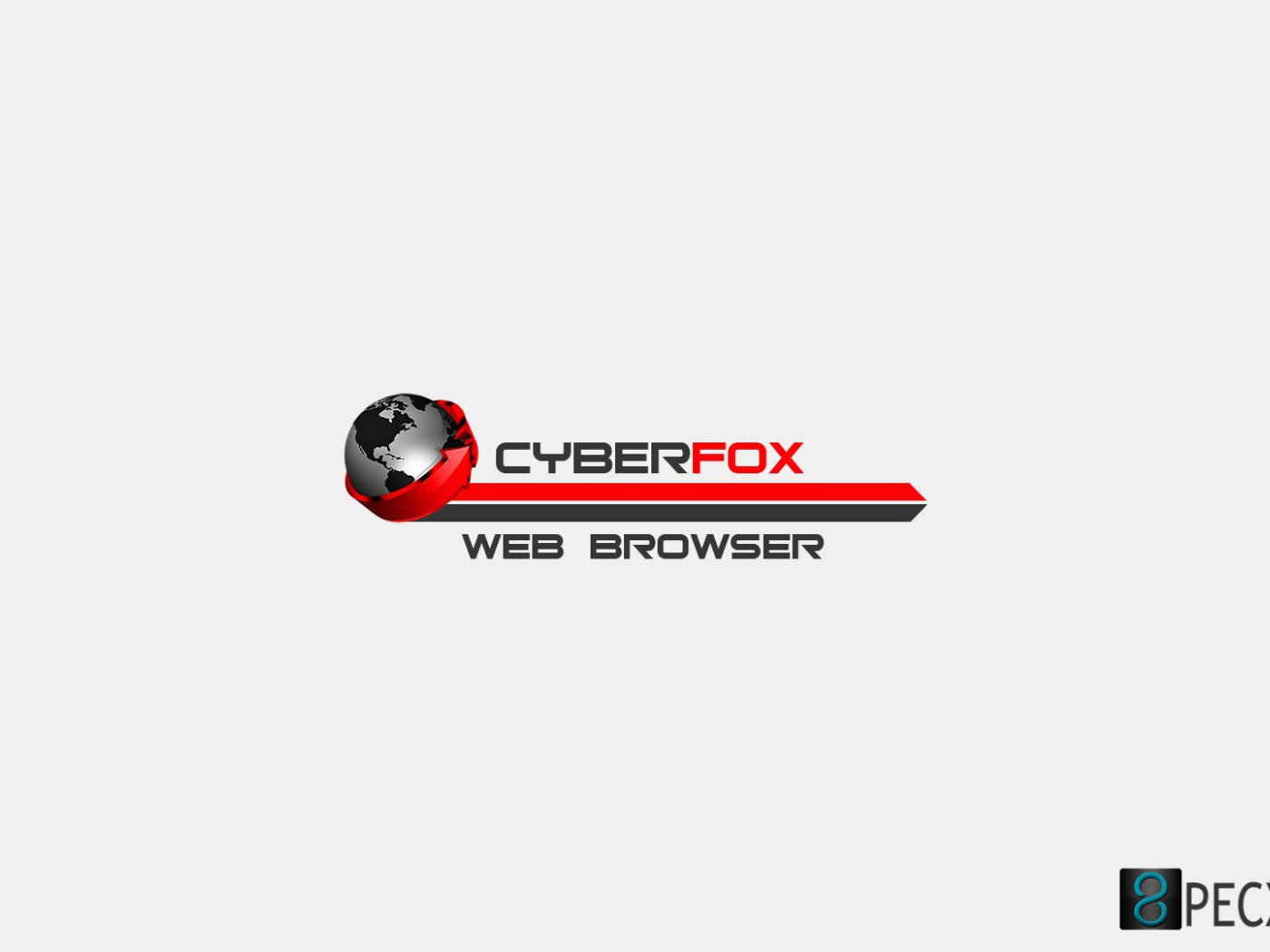 Браузер Cyberfox, красный на белом фоне