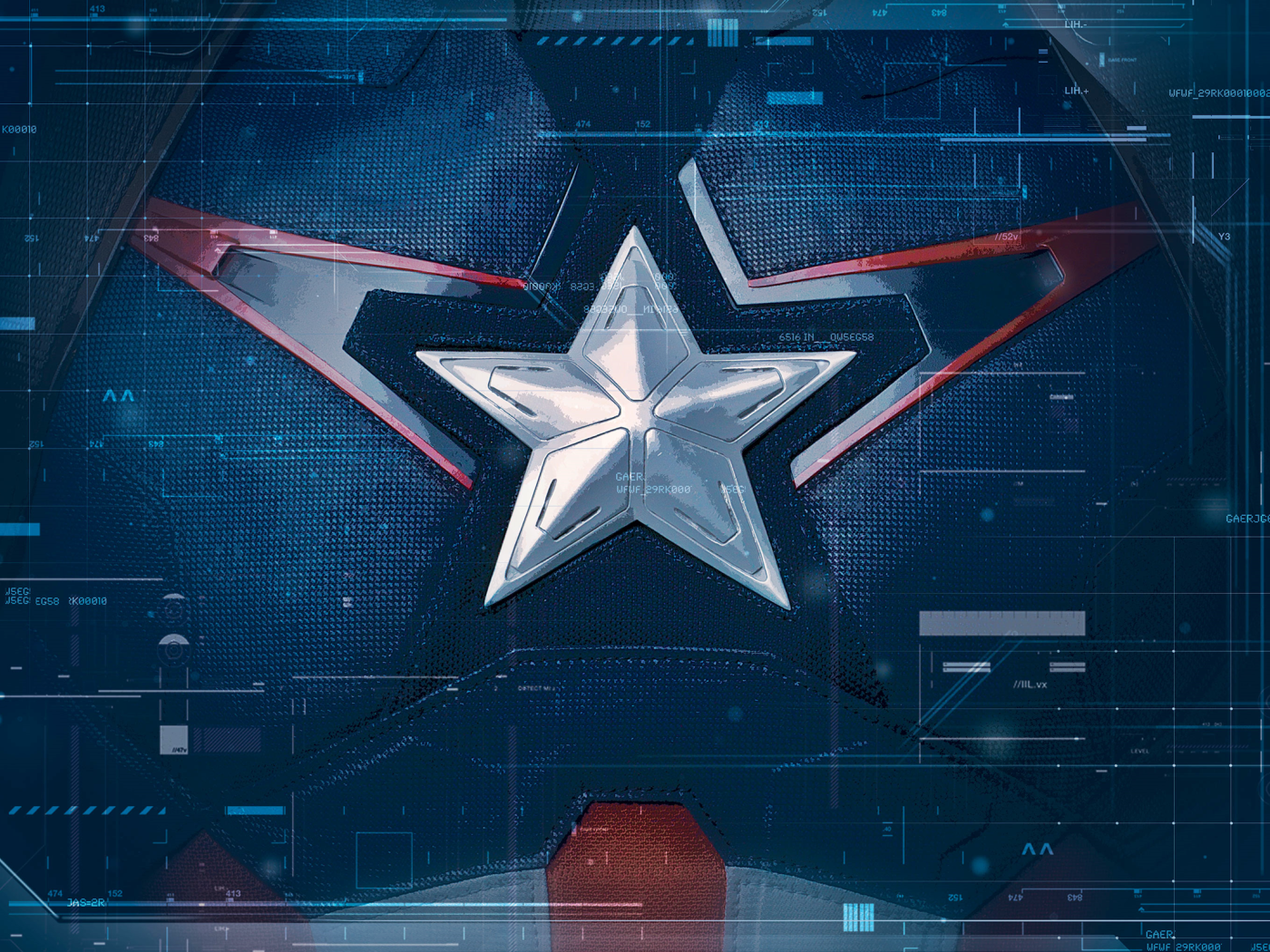 Капитан Америка, голубой фон Мстители