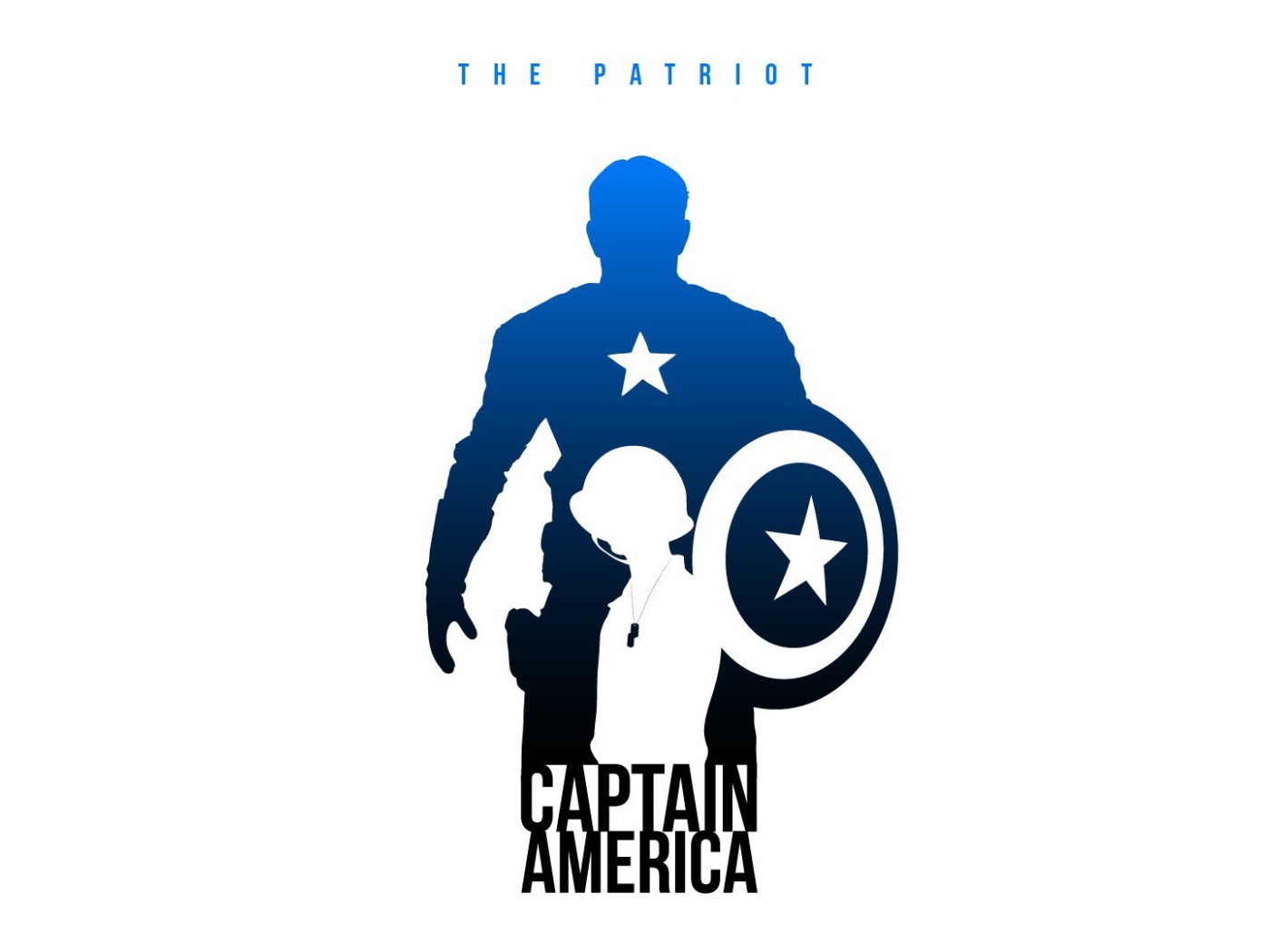 Капитан Америка, белый фон