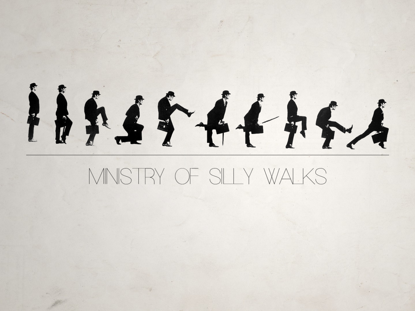 Комик группа Монти Пайтон, серый фон