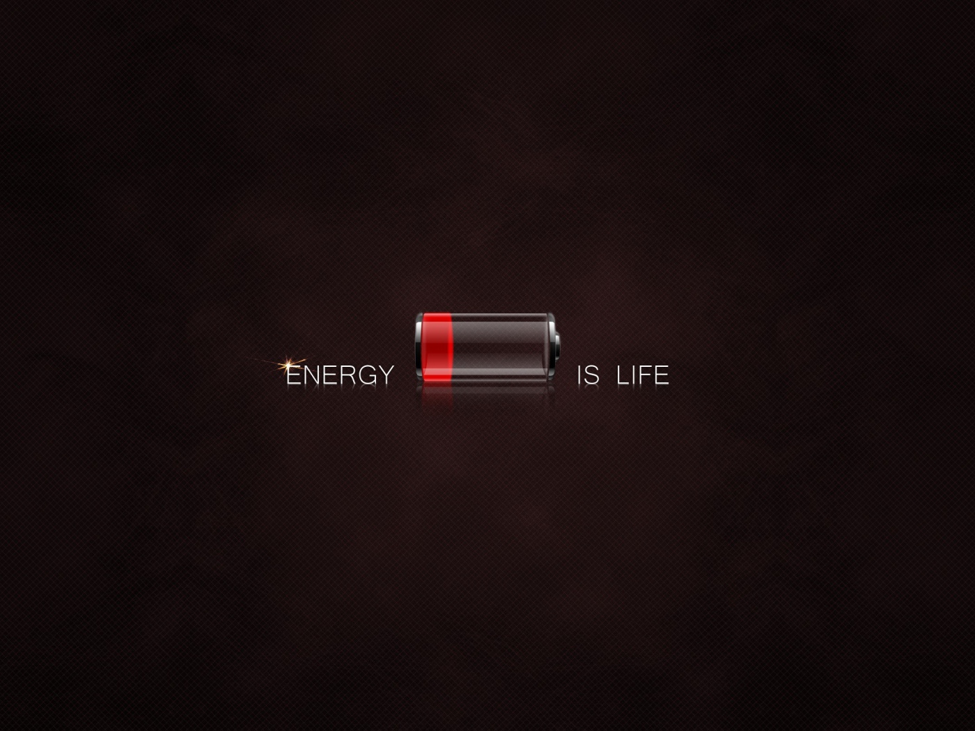 Энергия это жизнь, коричневый фон
