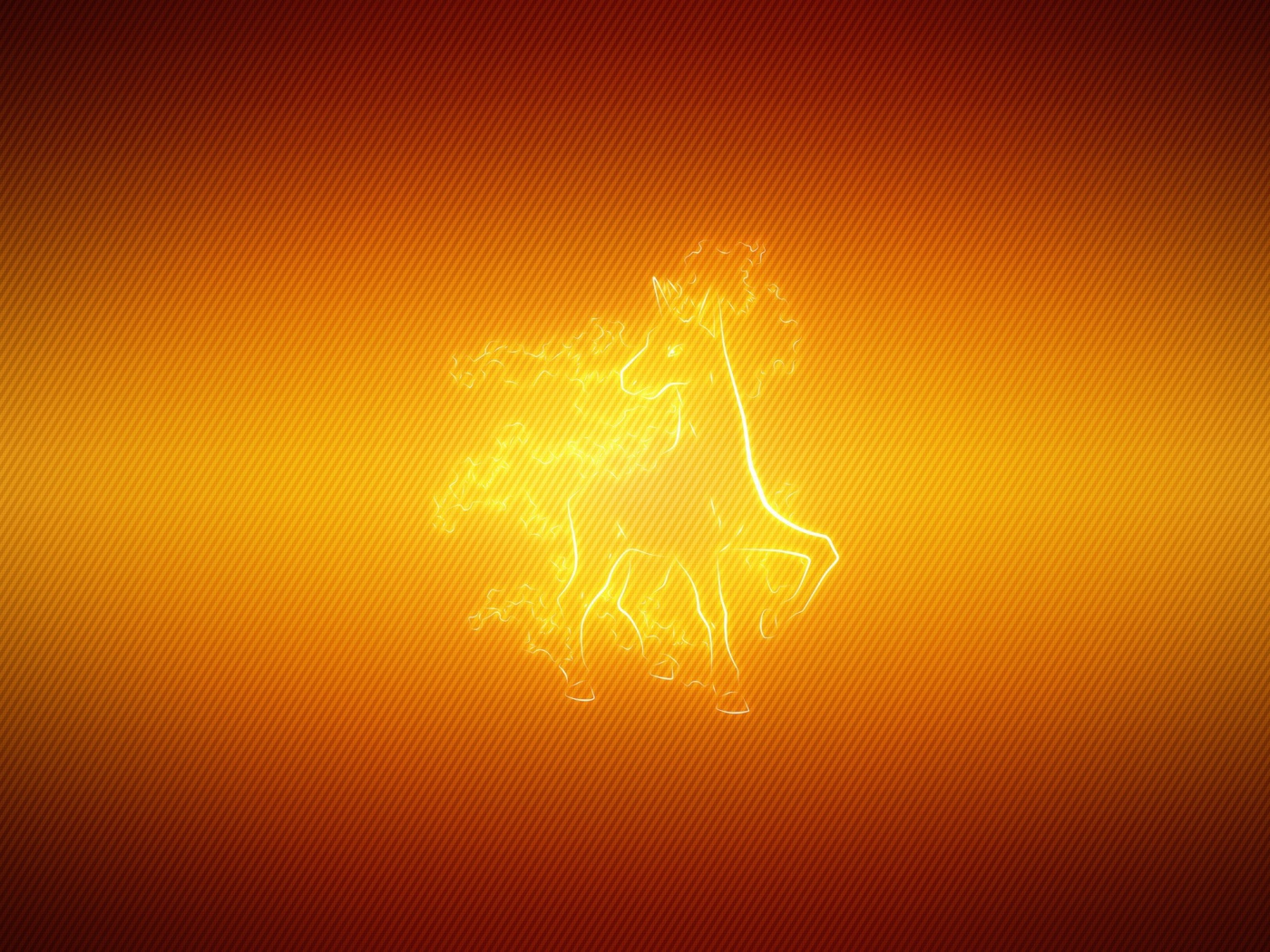 Огненный конь, оранжевый фон