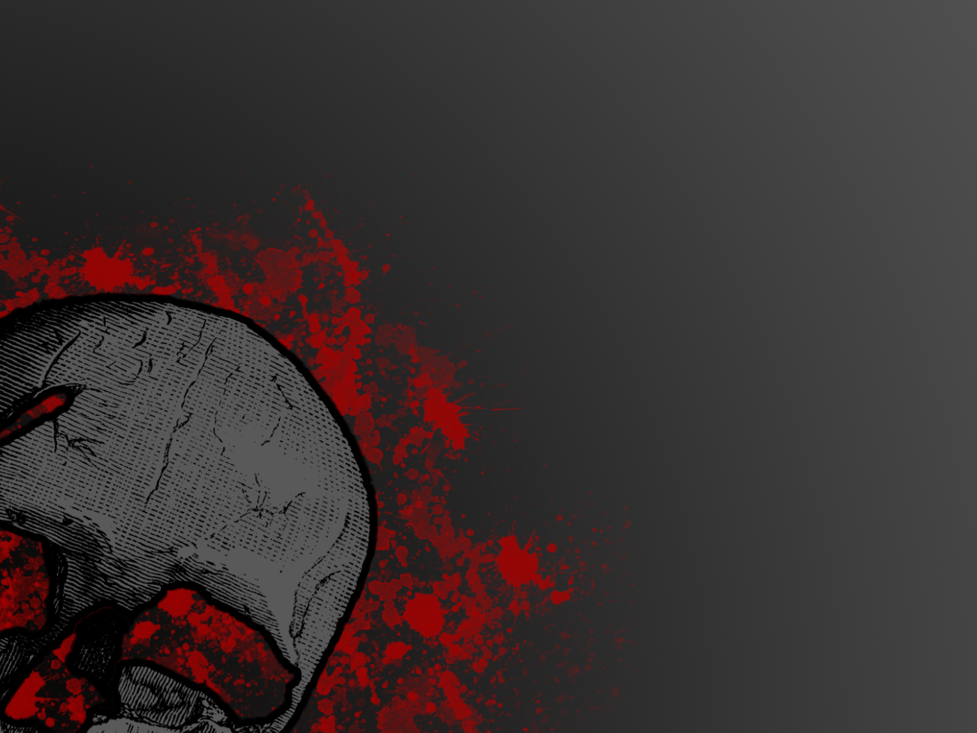 Огненный череп на сером фоне