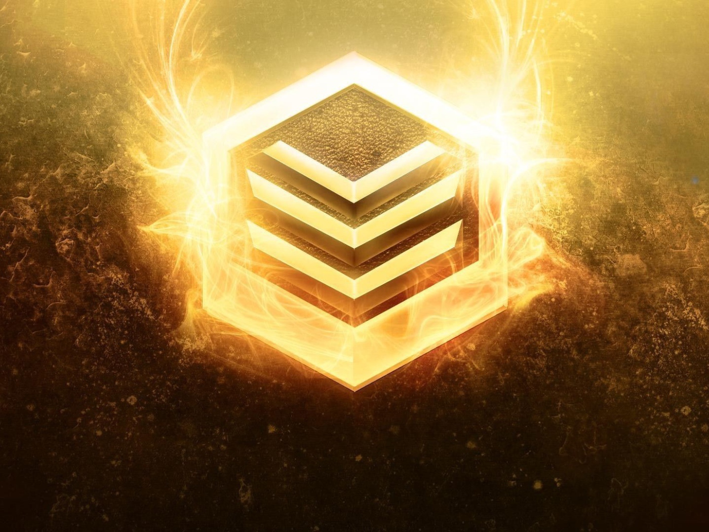 Огненный символ на коричневом фоне