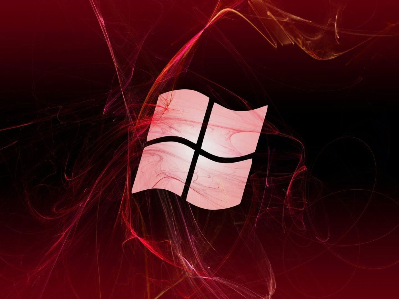 Флаг Windows, красный фон