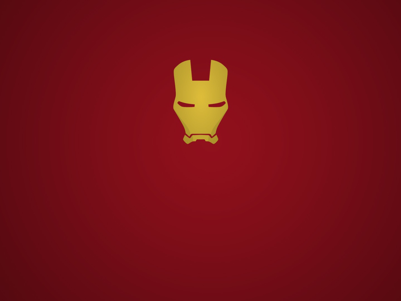 Золотая маска Железного человека, красный фон