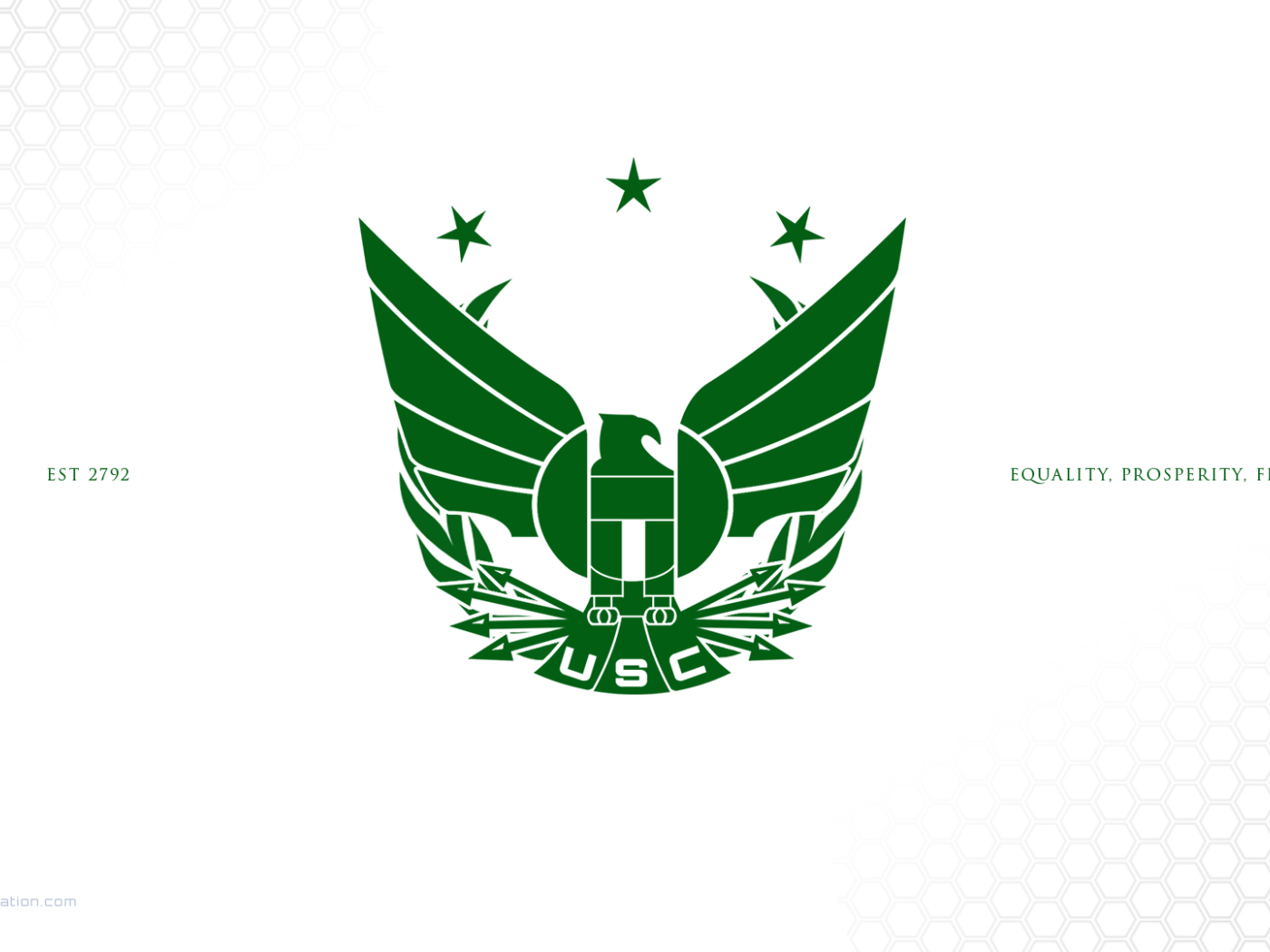 Зеленый логотип Объединенной Космической Федерации