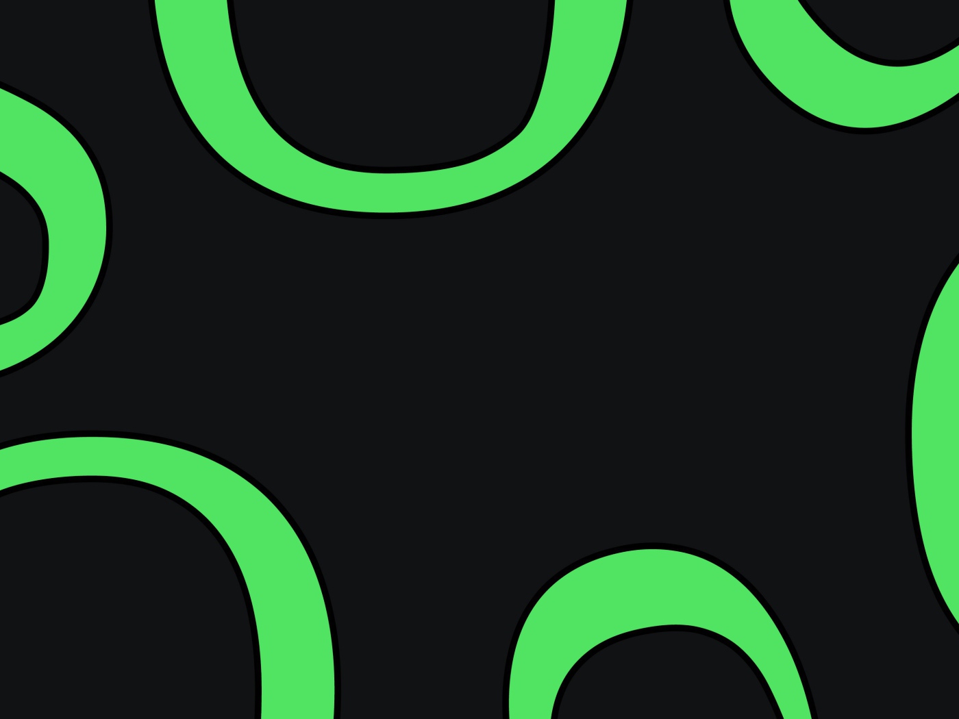 Зеленые кольца на черном фоне