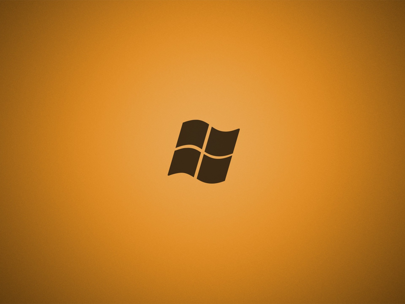 Серый логотип Майкрософт, оранжевый фон