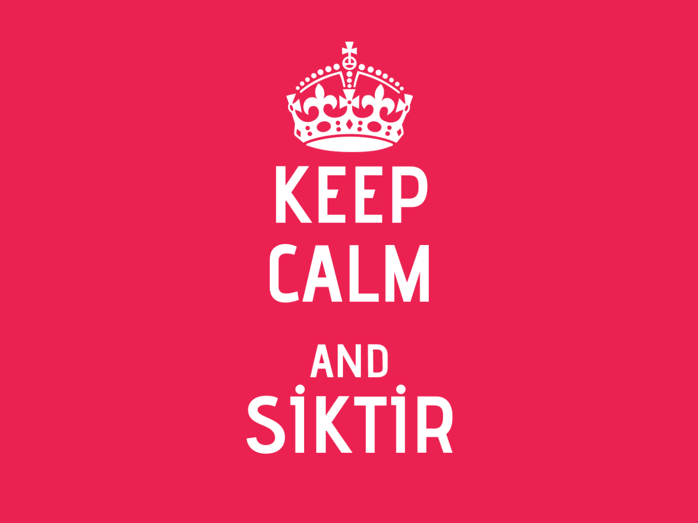 Сохраняйте спокойствие и идите прочь, розовый фон