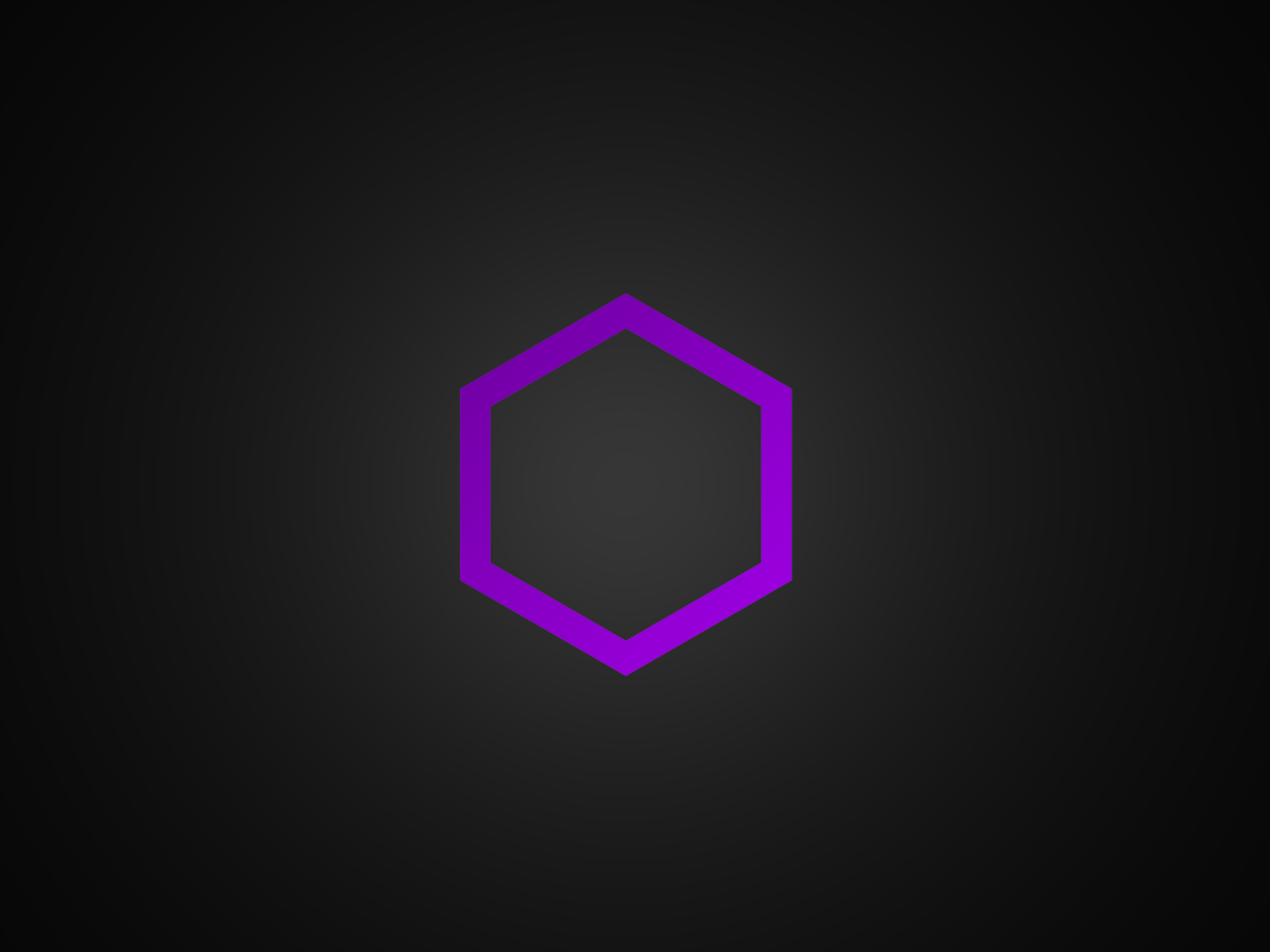 Сиреневый шестиугольник на сером фоне