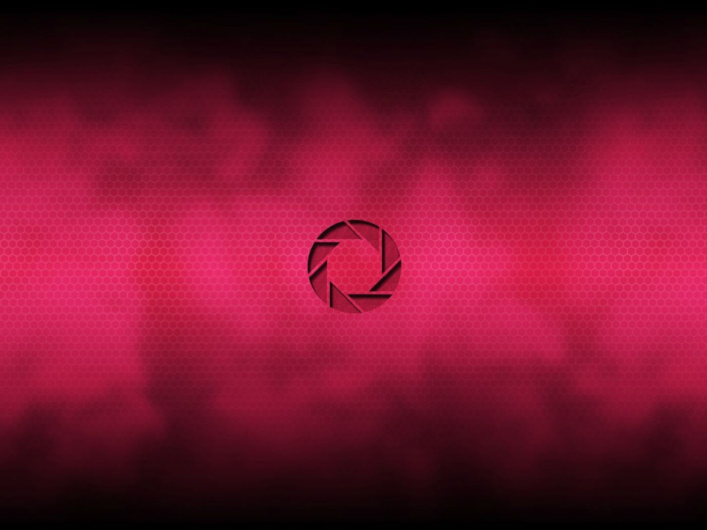 Логотип Aperture Science, красный фон