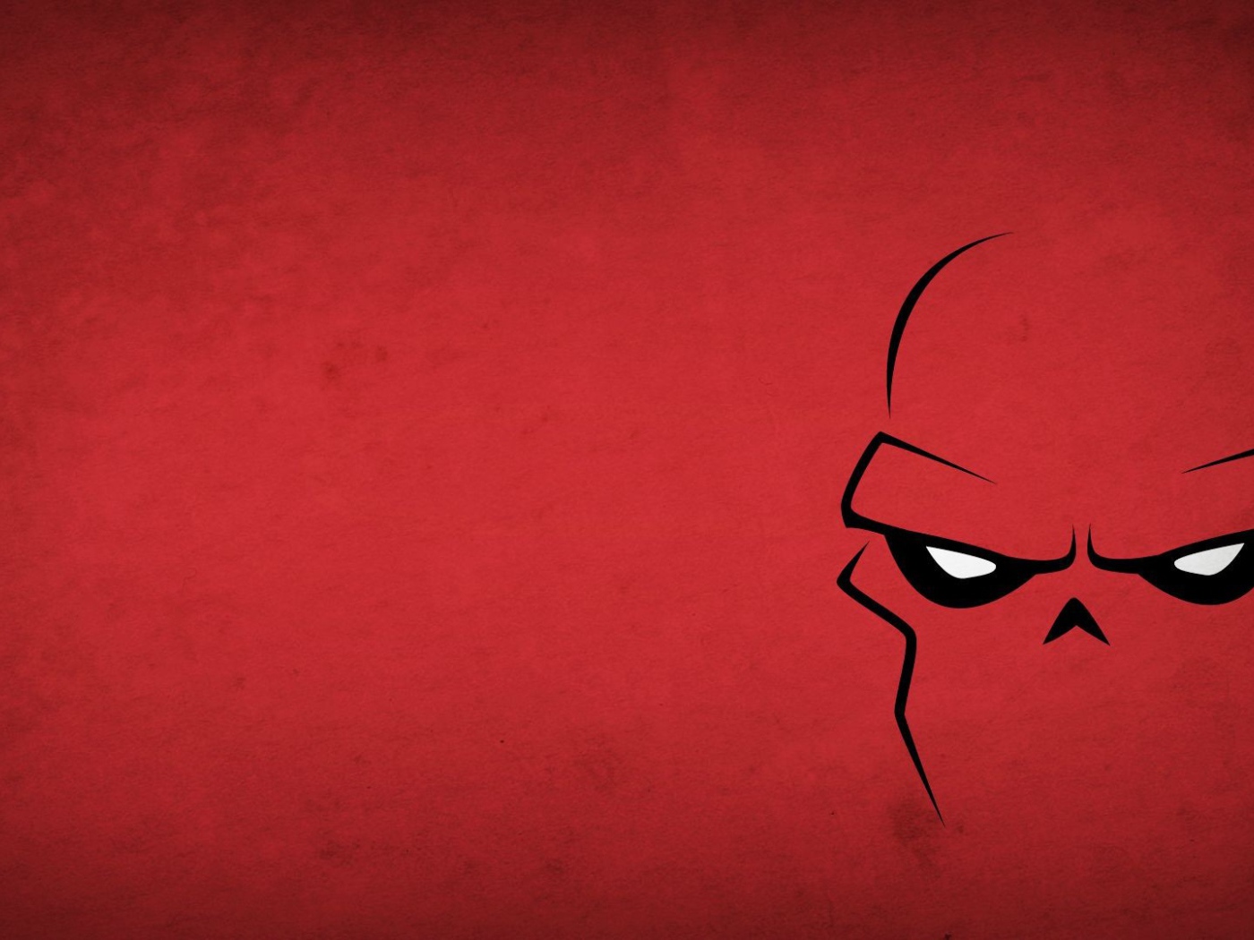 Красный Череп, красный фон