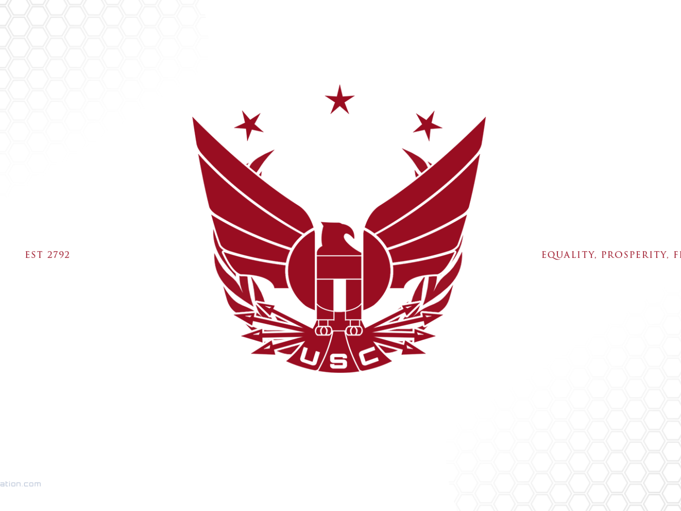 Красный логотип Объединенной Космической Федерации