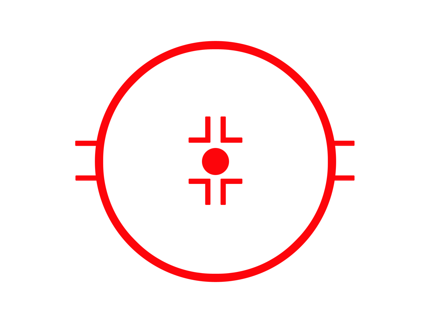 Красная мишень на белом фоне