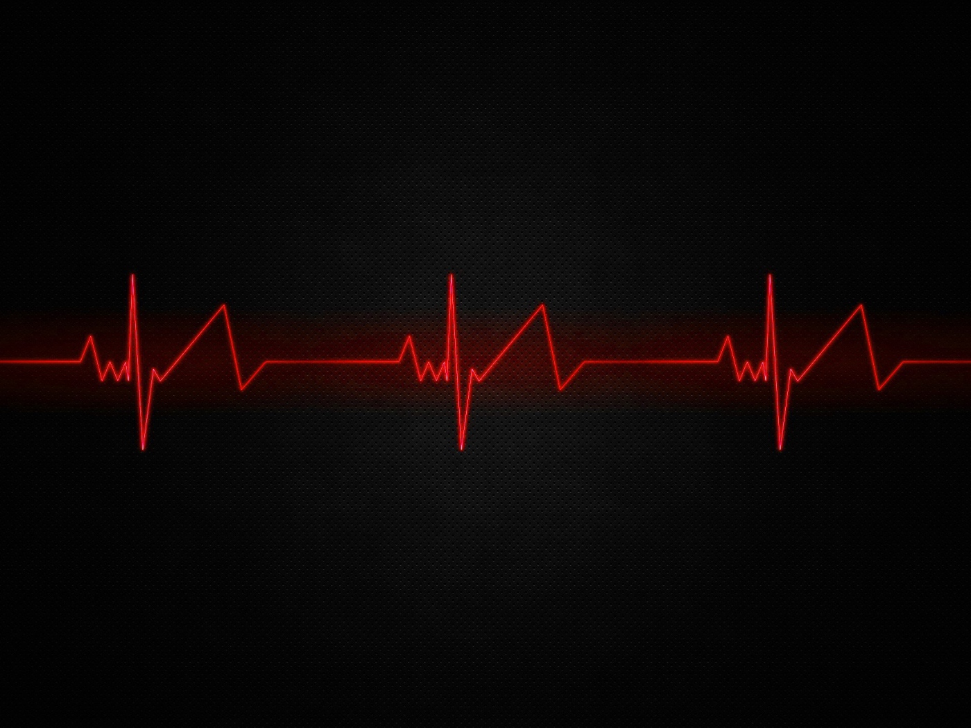 Красная нить пульса на черном фоне