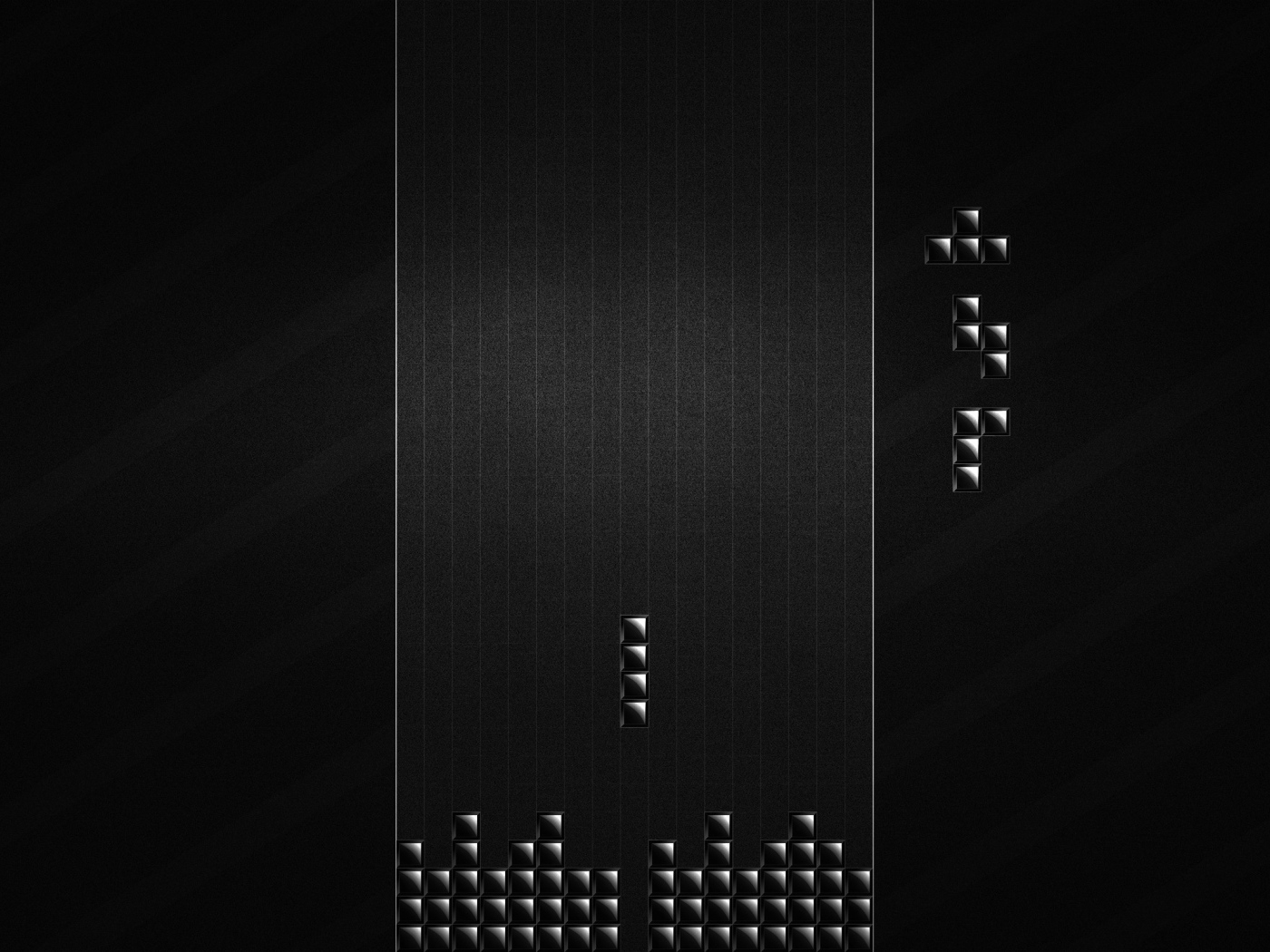 Ретро Тетрис, черный фон