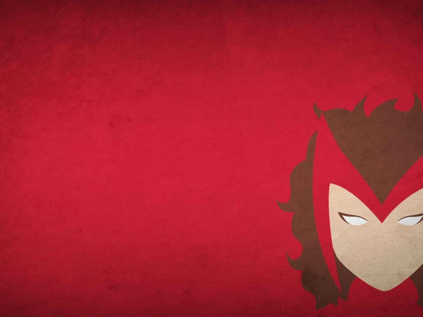 Алая ведьма, красный фон