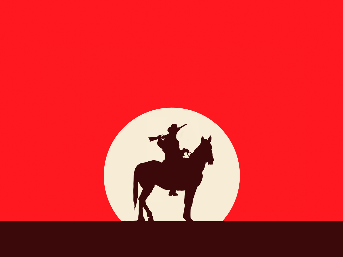 Силуэт ковбоя из игры Red Dead Redemption