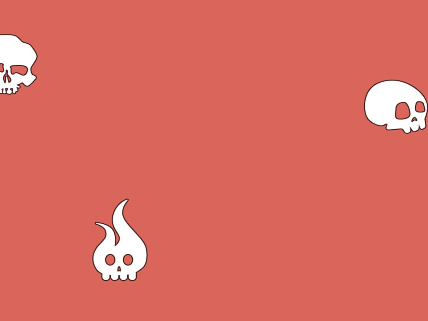 Черепа на розовом фоне