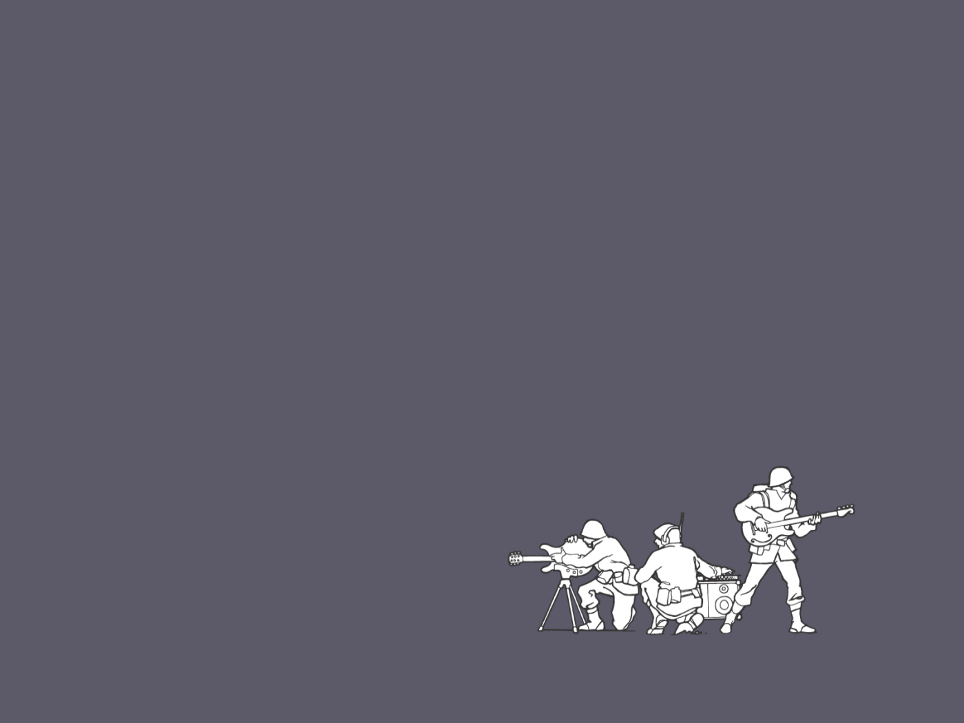 Солдаты с музыкальными инструментами, фон