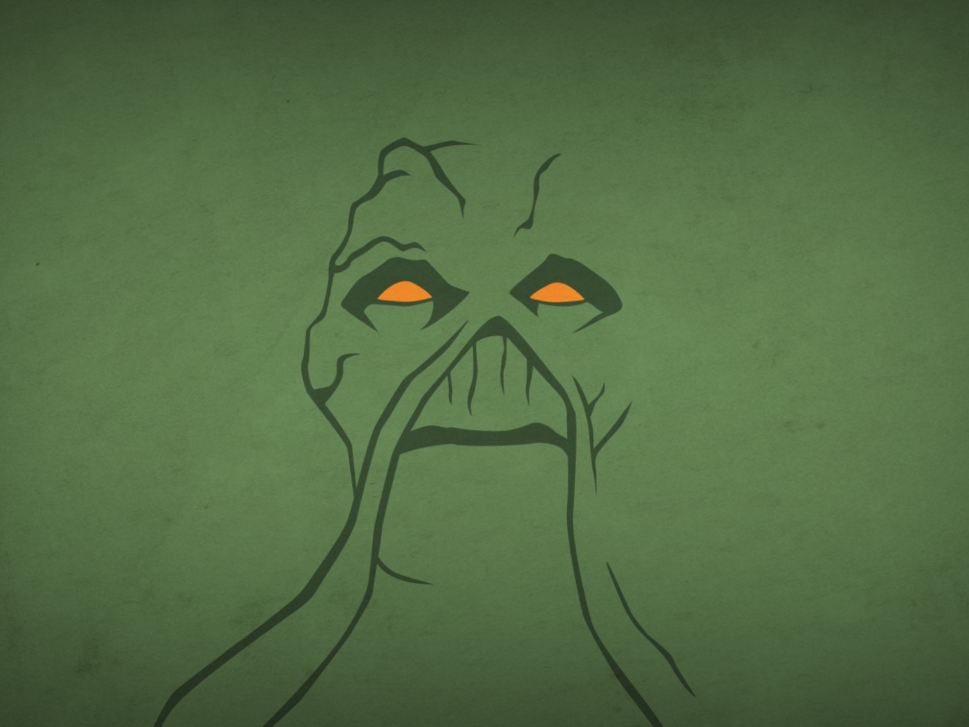 Зеленое Нечто, зеленый фон