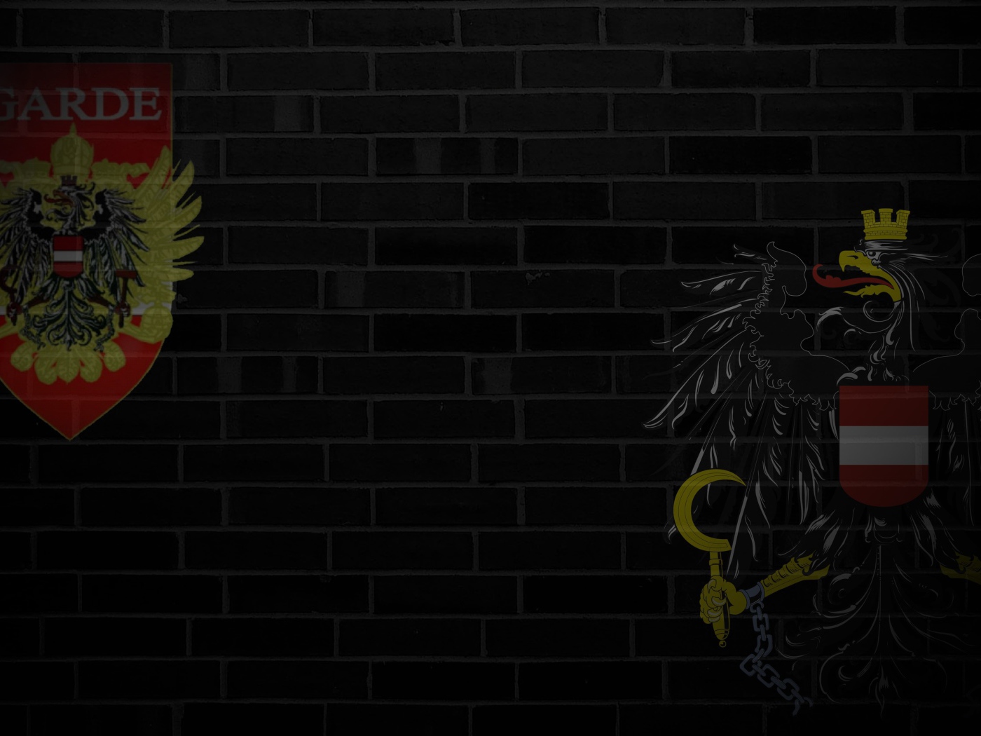 Символика Австрии на черном фоне