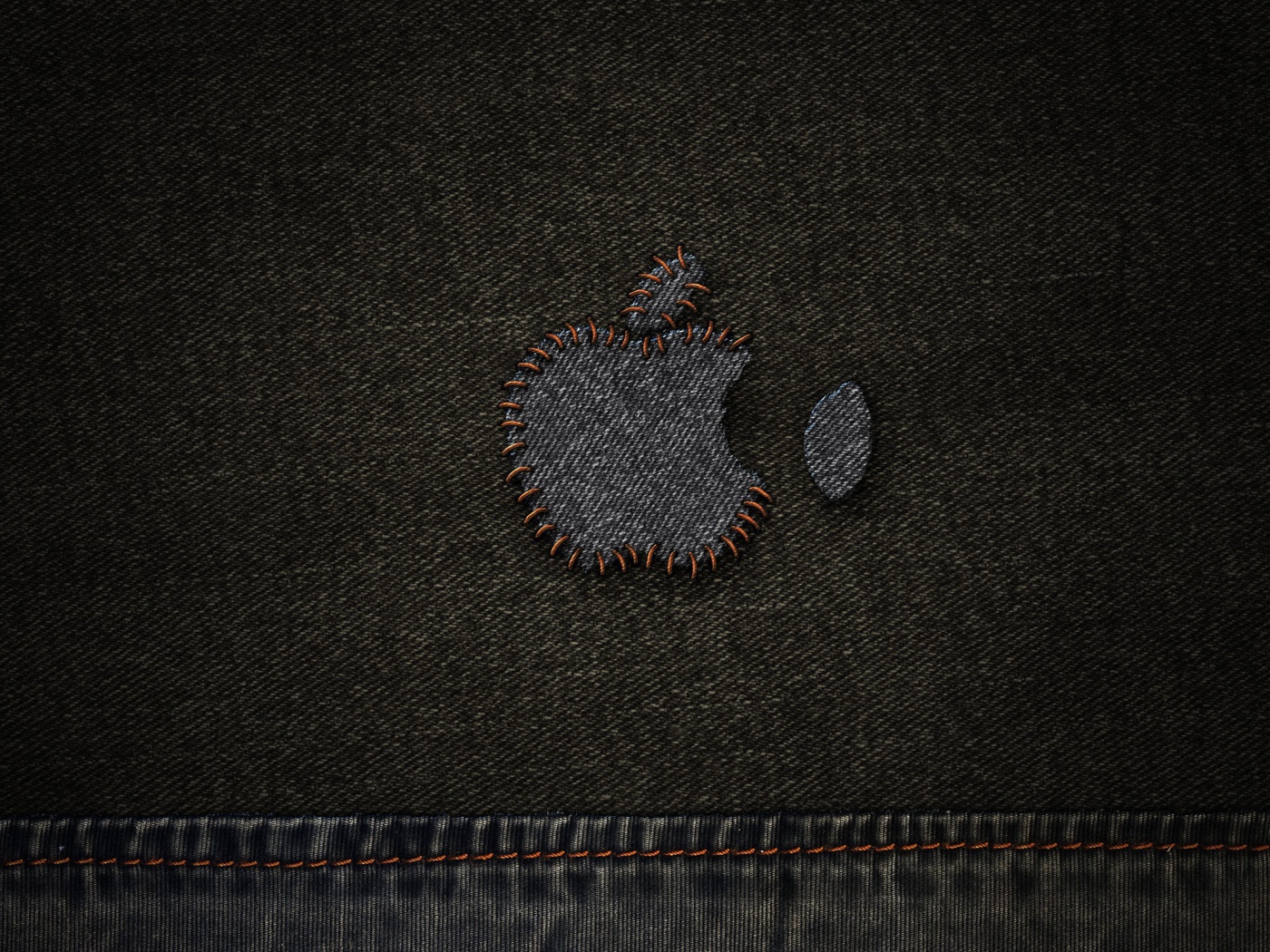 Заплатка на джинсах, символ Эппл