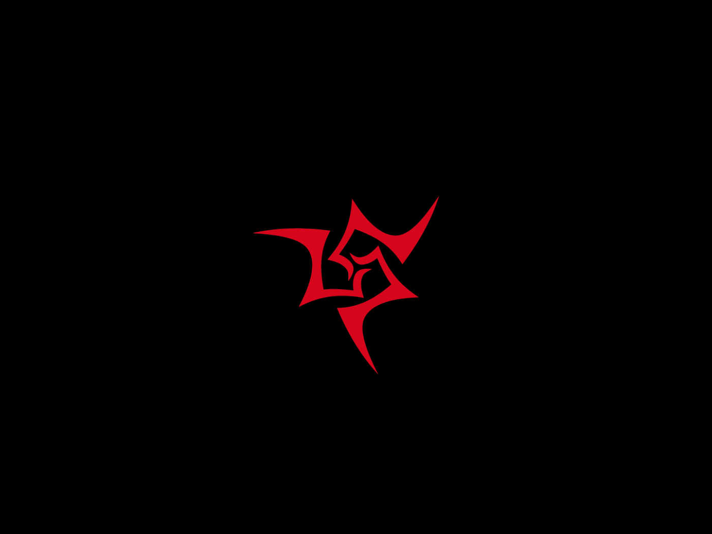 Красный символ на черном фоне, аниме Ночь прибытия