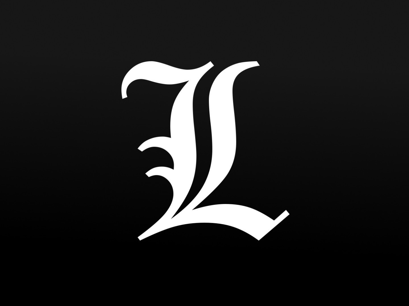 Символ аниме Тетрадь смерти, черный фон