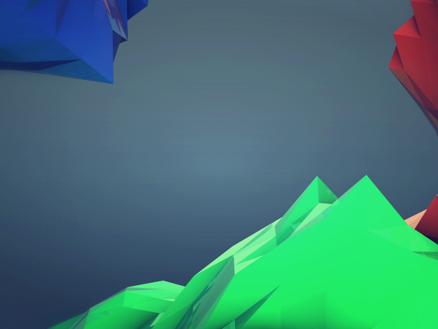 Трехцветная конструкция на сером фоне