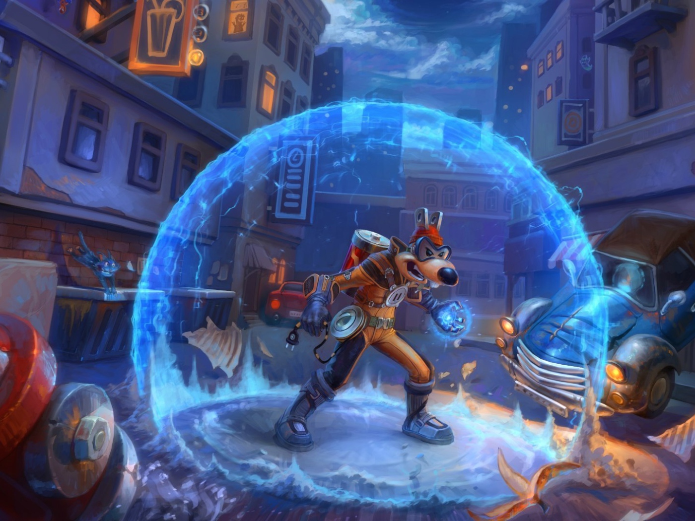 Злодей Мегавольт из мультфильма