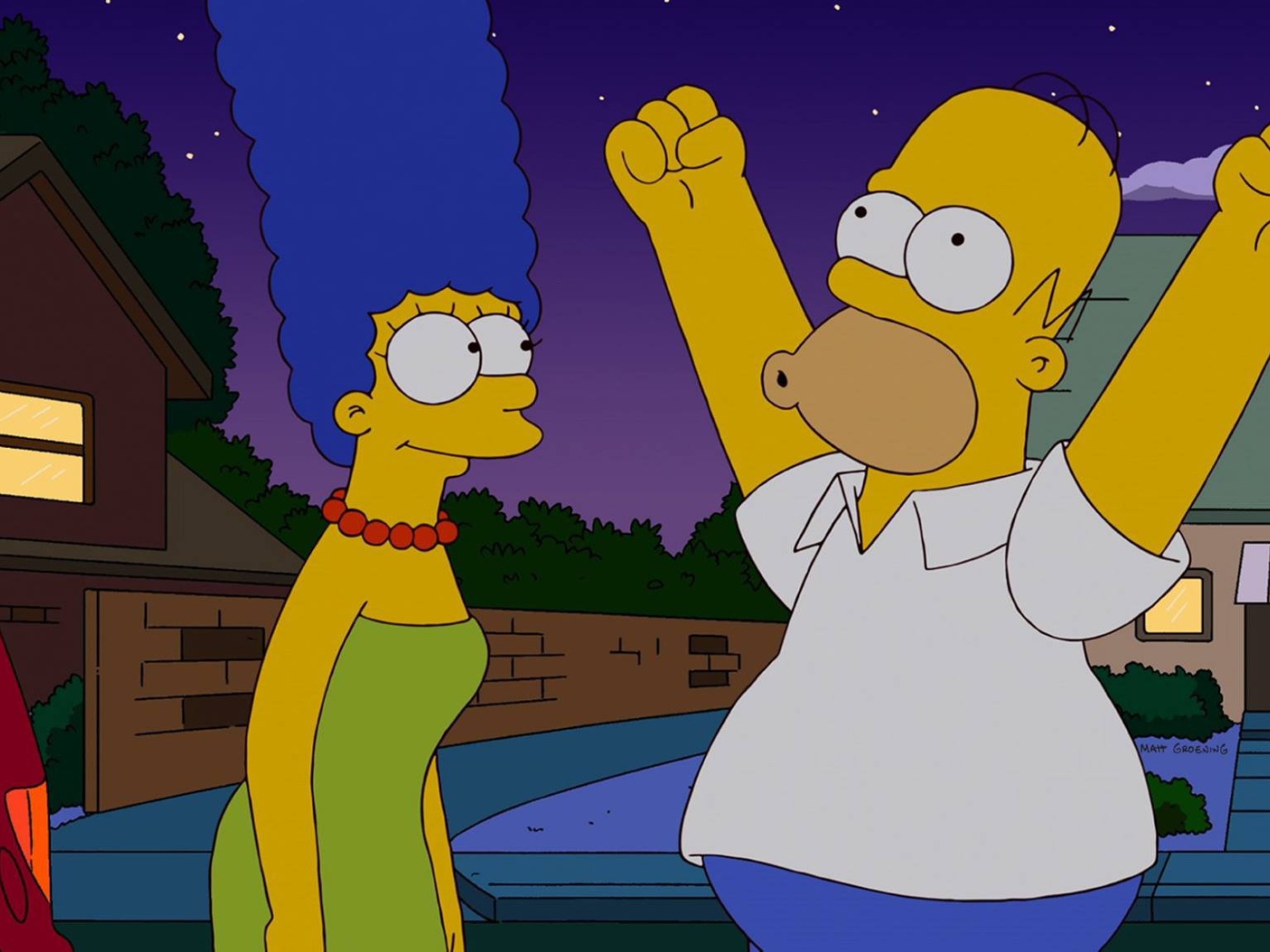 Мардж Симпсон с мужем