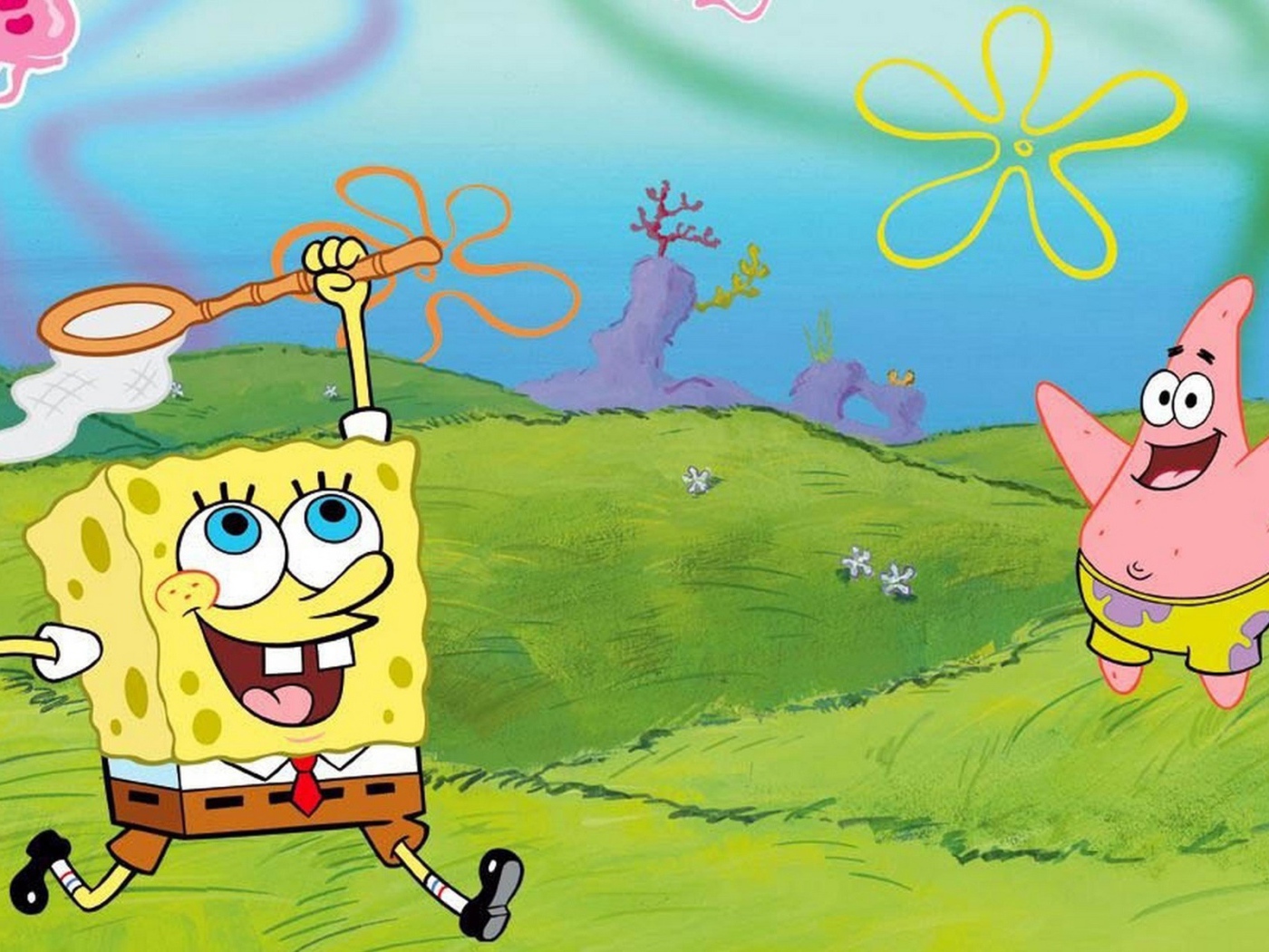 Спанчбоб и Патрик ловят медуз